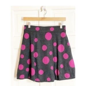 Krimson Klover Gray and Pink Mini Skater Skirt